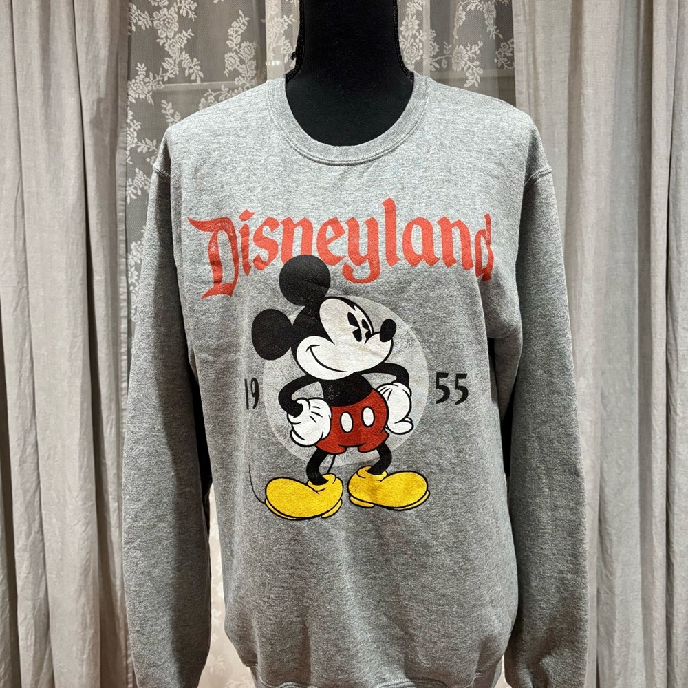 Disney Gray Crewneck Mickey Mouse Sweater